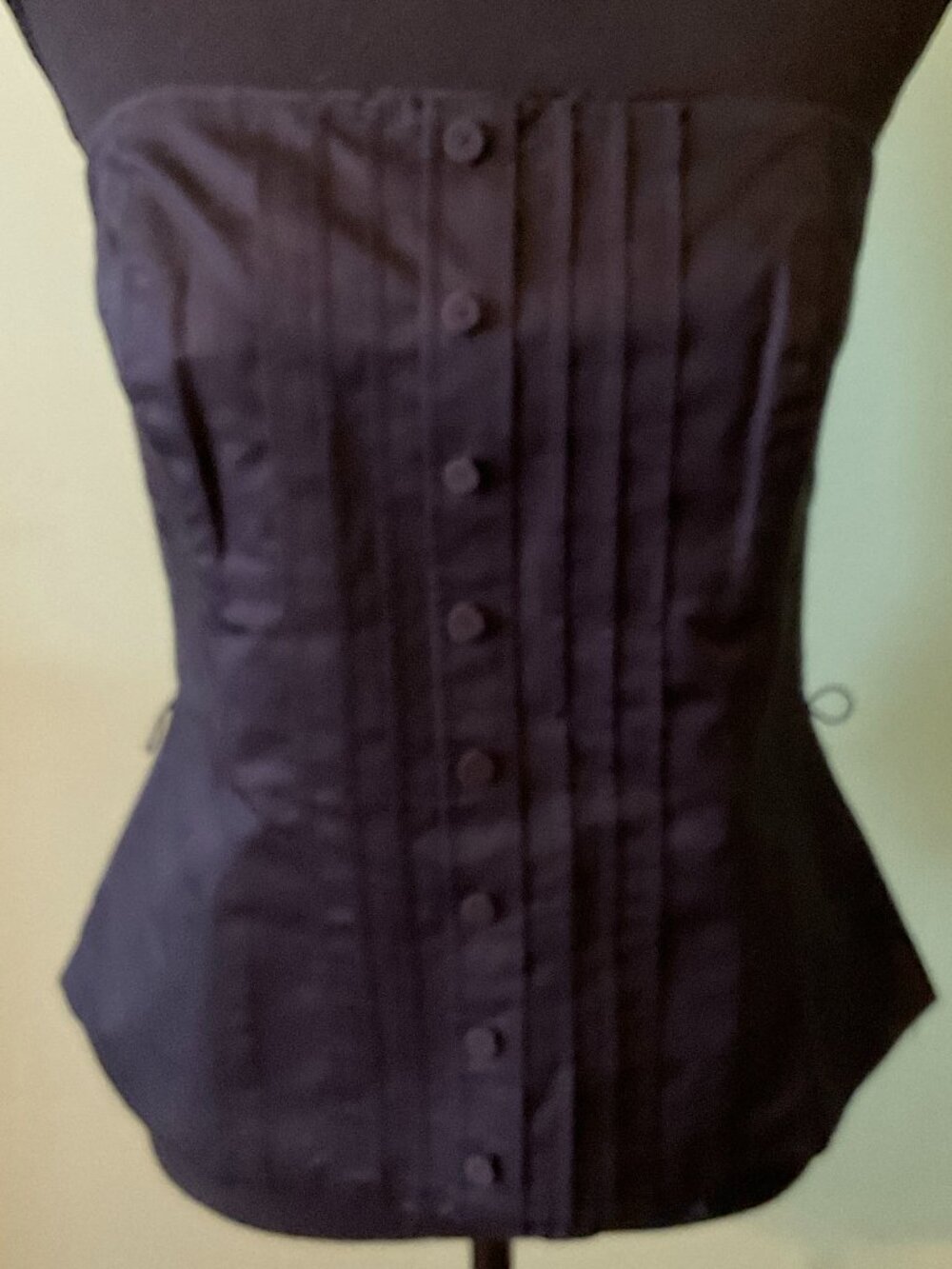 White House Black Market Black Corset Lingerie Top Size 12 NWOT